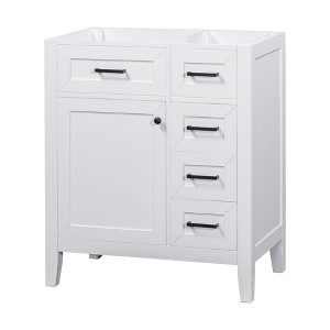 NicBex 29.5" Bathroom Storage Cabinet without Sink, Bathroom Vanity, 1 Spacious Cabinet Door and 3 Drawers for Bathroom - 1 of 4