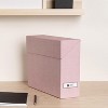 Bigso Lovisa Fiberboard Label Frame - 12 File Storage Box - Sturdy Paperwork Storage Box with Metal Label Holder - 3.7in x 13in x 9.4in - 2 of 4