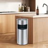 4.5 Gallon/17 L Indoor Outdoor Trash Can, Commercial Garbage Can with Removable Inner Bucket, Ashtray Metal Can, Waste Bin Container with Lid - 2 of 4