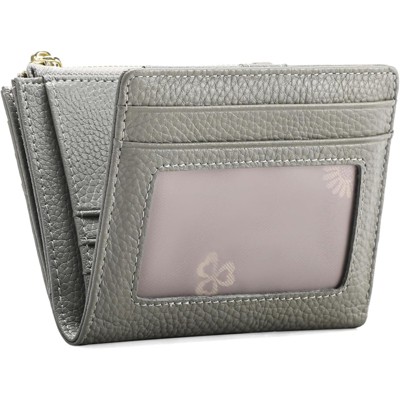 BEAFUP Small Wallets for Women -- RFID Blocking Bifold Genuine Leather Wallet with Zipper Coin Purse and 11 Card Slots for Daily Use,Travel