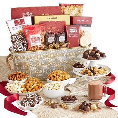 GreatFoods Holiday Sparkling Ultimate Snow Sweets and Treats Basket