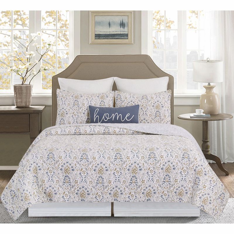 C&F Home Selma Cotton Floral Quilt Set  - Reversible and Machine Washable, 2 of 10