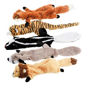 Itopfox Dog Squeak Toys, No Stuffing Plush Chew Toy Bundle for Small Medium Large Breed Chewer Tough Durable Squeaky Pet Fetch Puppy Teething Chewing - 1 of 4