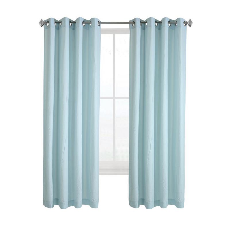 Habitat Harmony Light Filtering Providing Privacy Soft and Relaxed Feel in Room Grommet Curtain Panel Sky Blue, 2 of 6