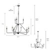 LNC Bohonicist 9-Light 41.3" Modern Tiered Candle Oversized Chandelier, Black - 3 of 4