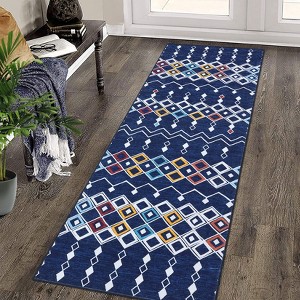 Nasitip Retro Bohemia Area Rugs for Living Room Soft Low Pile Non-Sliping, Machine Washable - 1 of 4