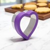 Unique Bargains Biscuit Cutter Large Heart Trio Cookie Cutter Hand Washable Stainless Steel Plastic 3.9"x4.1"1.6" 1Pcs - 2 of 4