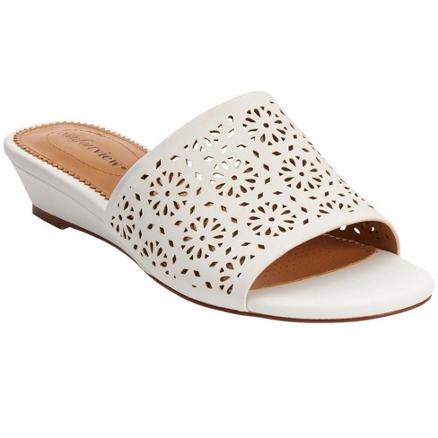 Comfortview Women's Wide Width The Capri Mule - 10 1/2ww, White : Target