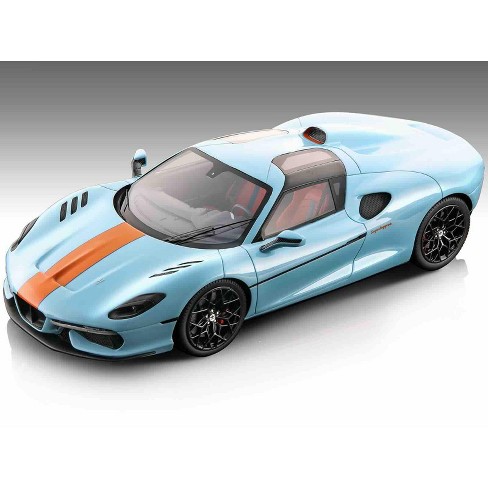 2021 Touring Superleggera Arese RH95 Light Blue w/Orange Stripes "Gulf Livery" Ltd Ed to 65 pieces 1/18 Model Car by Tecnomodel - image 1 of 3