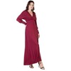 Womens V-Neck Long Sleeve Maxi Dress - 24seven Comfort Apparel™ - 2 of 4