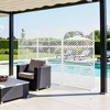PexFix 72 in. x 47 in. Outdoor Metal Privacy Screen Garden Fence in Geometry Pattern in White - 3 of 4