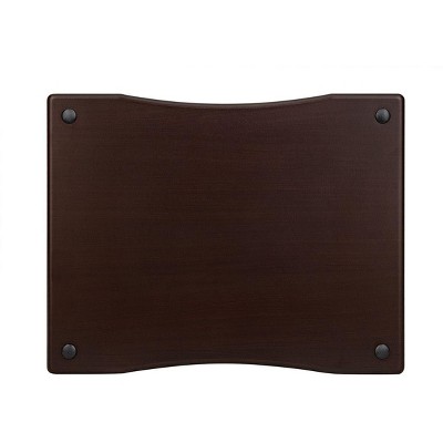 Espresso MDF and Steel 4-Tier Audio Stand with Open Air Design