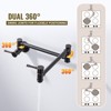 WOWOW Wall Mount Folding Pot Filler Faucet with Double Handle - 3 of 4