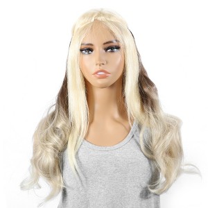 Unique Bargains Women's Halloween Big Wavy Hair Extensions High Temperature Fiber Gradient Light Beige 1 Pc - 1 of 3