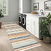 Modern Living Room Rug, Large Washable Striped Accent Carpet, Non-Slip, Stain-Resistant Low-Pile Foldable Floor Mat for Dining Room - 2 of 4