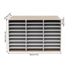 YIYIBYUS Desktop Literature Organizer, Adjustable File Sorter,  Brown - 3 of 4
