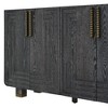 Okak Sideboard Cabinet, Bufft Cabinet with 4 Doors and 4 Shelves, Storage Cabinet for Living Room, Dining Room, Kitchen, Black - 3 of 4