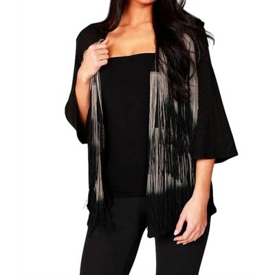 Women's Layered Fringe Cardigan - ANGEL