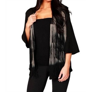 Women's Layered Fringe Cardigan - ANGEL - 1 of 2