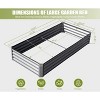 Cesicia 6x3x1ft Galvanized Raised Garden Bed, Outdoor Planter Garden Box for Gardening Vegetables Fruits Flowers,Gray - 4 of 4
