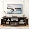 Tangkula 55" Retro TV Stand Media Entertainment Center w/ Mirror Doors & Drawer Brown - 3 of 4