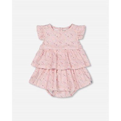 Girls Little Flowers Organic Cotton Romper - Deux par Deux