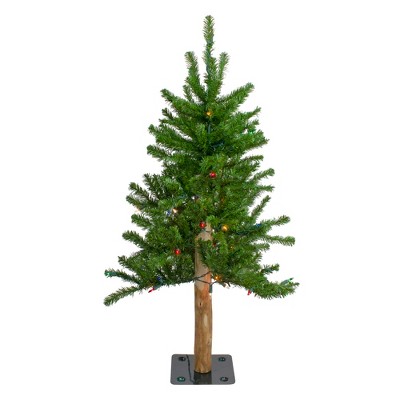 Northlight 3' Pre-Lit Alpine Artificial Christmas Tree - Multi Lights