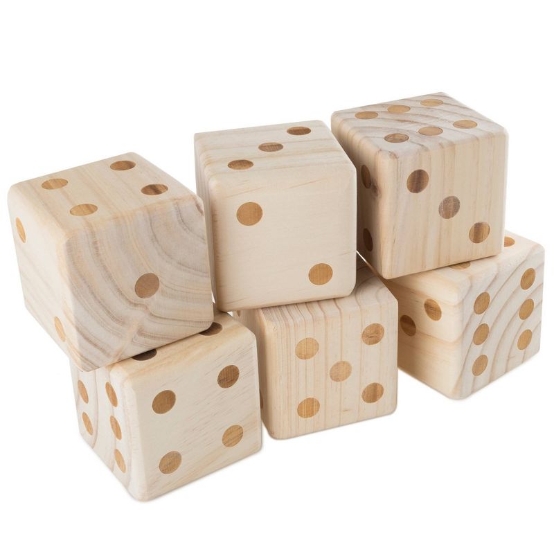 Hey! Play! Giant Wooden Yard Dice Outdoor Lawn Game, 4 of 7