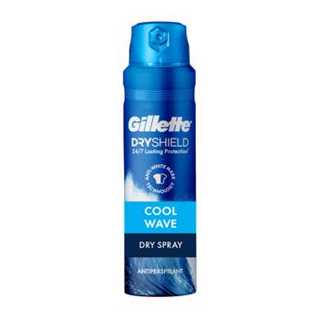 Gillette Dry Spray Antiperspirant and Deodorant for Men - Cool Wave - 4.3oz
