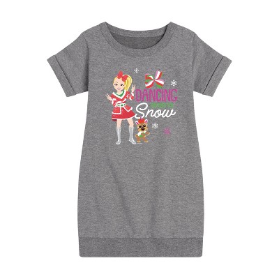 - JoJo Siwa - Dancing Through The Snow Graphic Short Sleeve Fleece Dress