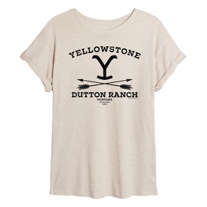 Women's - Yellowstone - Sone Dutton Arrows Oversized Graphic T-Shirt - 1 of 4