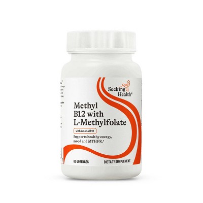 Seeking Health Active B12 with L-5-MTHF, 60 Lozenges, Vitamin B12 Supplement, Vegan- and Vegetarian-Friendly B12 Vitamin, MTHFR (60 Lozenges)*