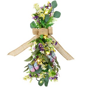 The Lakeside Collection Easter Swag Lighted in Easter With Tulip Or Spring With Butterfly - 1 of 2