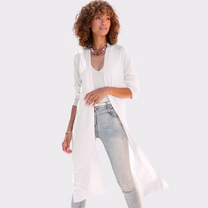 Women's Long Open Front Cardigan - LASCANA - 1 of 4