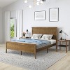 Merrick Lane Solid Wood Platform Bed Frame with Slatted Foundation, Engineered Wood Headboard and Footboard - 2 of 4