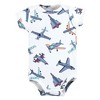 Hudson Baby Cotton Bodysuits Set, Fly High - 4 of 4
