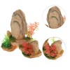 Unique Bargains Aquarium Terrariums Mountain for Fish Tank Landscape Decoration Green Beige 5.31" Height 1pcs - 3 of 4