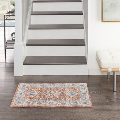 Vintage Persian Style Rectangular Multi-Color Wool Rug
