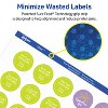 Avery Printable Round Labels with Sure Feed, 1" Diameter, Matte White, Permanent Adhesive, Laser & Inkjet Printers, 1,200 Blank Labels (5656) - 4 of 4