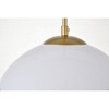 Elegant Lighting Baxter 1 Light Brass Pendant With Frosted White Glass - 4 of 4