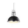 JONATHAN Y 13" Adjustable Iron and Glass Homer Vintage Classic LED Pendant Chrome: ETL Listed, 60W, Hardwired, Metal Shade - 2 of 4
