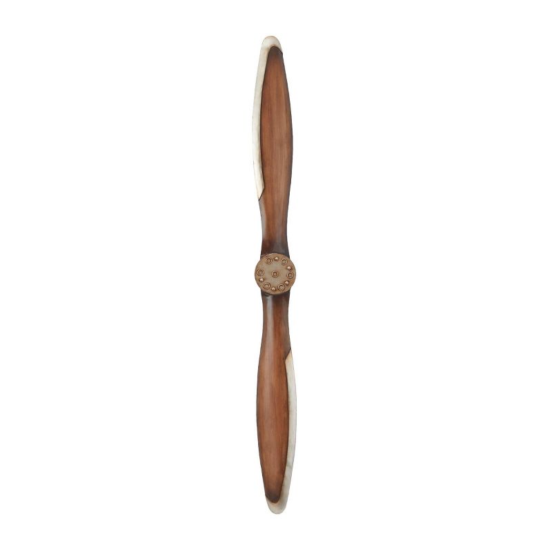 Metal Airplane Propeller 2 Blade Wall Decor with Aviation Detail - Olivia & May, 2 of 7