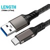 USB-C Cable, Nakedcellphone Rugged Short 1ft Cord [TYPE-A to Type-C] Fast Charge/Sync Compatible with Apple iPhone 16 Pro Max Samsung Galaxy S24 Ultra - 4 of 4