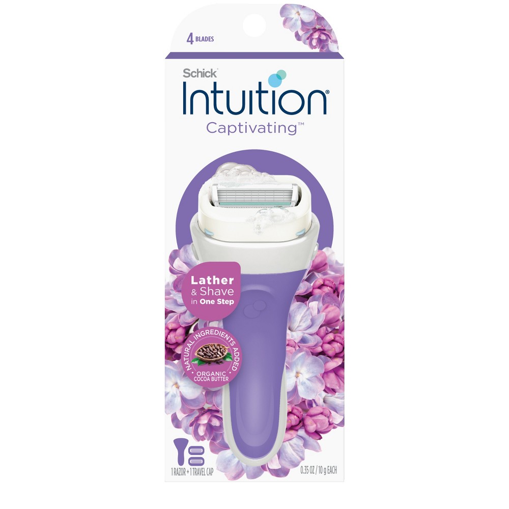 Intuition Women’s 4 Blades Reusable Captivating Razor Kit - 3ct