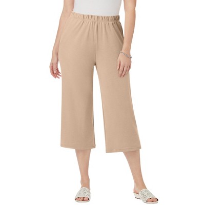 Jessica London Women's Plus Size Soft Ease Wide Crop