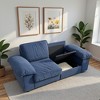 78.74" Faux Leather 2-Seater Sofa with Hidden Storage & Plush Cushions - 3 of 4