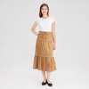 Women's Faux Suede Tiered Midi A-Line Skirt - Universal Thread™ - 4 of 4