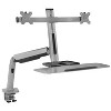 Mount-It! Stand Up Workstation with Dual Monitor Mount | Standing Desk Converter with Height Adjustable Keyboard & Counterbalance Monitor Arm - image 2 of 4