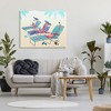 Stupell Industries Pink Flamingos Lounging Beach Chairs Tropical Scene Canvas Wall Art - 2 of 4