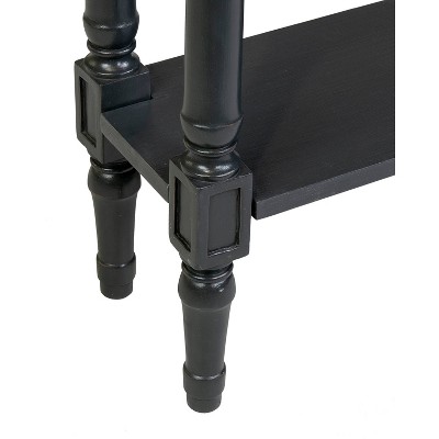 Marisol Black Solid Wood Console Table with Storage
